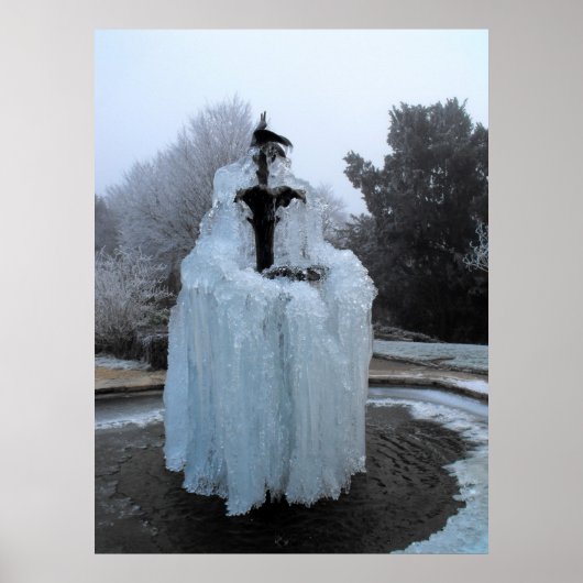 Bevroren fontein poster (Voorkant)