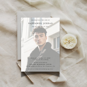 Bevroren foto viering van het leven rouwkaart kaart