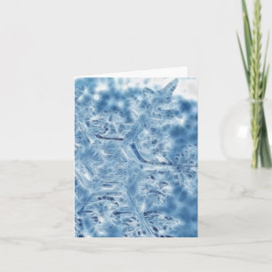 Bevroren Fractal van het Kristal van het Ijs Feestdagen Kaart