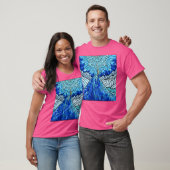 Bevroren fractals in het Glazen in lood venster T-shirt (Unisex)