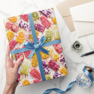 Bevroren Fruit Popsicles Abstract Cadeaupapier