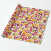Bevroren Fruit Popsicles Abstract Cadeaupapier (Uitgerold)