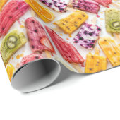 Bevroren Fruit Popsicles Abstract Cadeaupapier (Rol Hoek)