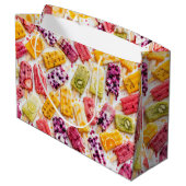 Bevroren Fruit Popsicles Abstract Groot Cadeauzakje (Achterkant Gekanteld)