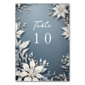 Bevroren geïnspireerde bloemenwinter bruiloft kaart (Voorkant)