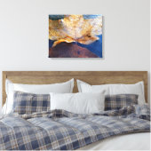 Bevroren Gele Esdoornblad Herfst Natuur Canvas Afdruk (Insitu (Slaapkamer))