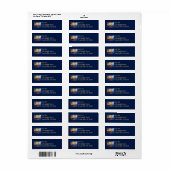 Bevroren Gele Esdoornblad Herfst Natuur Etiket (Full Sheet)