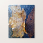 Bevroren Gele Esdoornblad Herfst Natuur Legpuzzel (Verticaal)