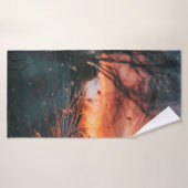 Bevroren glazen raam badhanddoek (Badhanddoek)