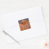 bevroren gletsjer berglandschap langs de vierkante sticker (Envelop)