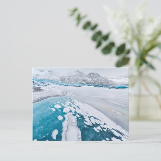 Bevroren gletsjerijs, IJsland Briefkaart (Staand voorkant)