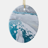 Bevroren gletsjerijs, IJsland Keramisch Ornament (Rechts)