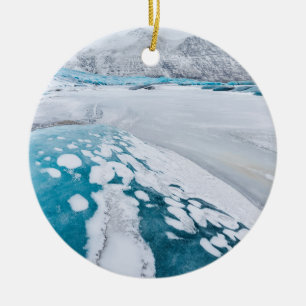 Bevroren gletsjerijs, IJsland Keramisch Ornament