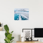 Bevroren gletsjerijs, IJsland Poster (Thuiskantoor)