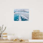 Bevroren gletsjerijs, IJsland Poster (Keuken)