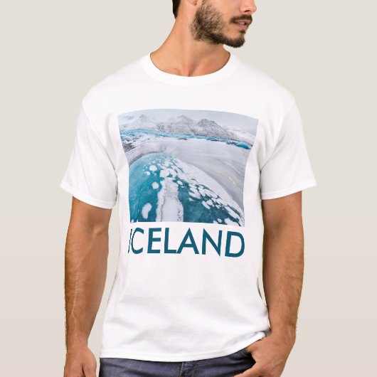 Bevroren gletsjerijs, IJsland T-shirt (Voorkant)