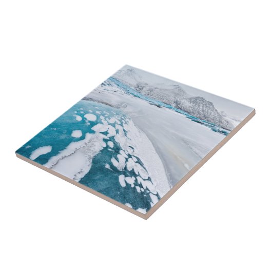 Bevroren gletsjerijs, IJsland Tegeltje (Zijkant)