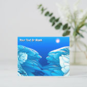 Bevroren golven briefkaart (Staand voorkant)