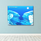 Bevroren golven canvas afdruk (Insitu (Houten vloer))