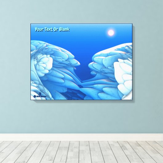 Bevroren golven canvas afdruk (Insitu (Houten vloer))