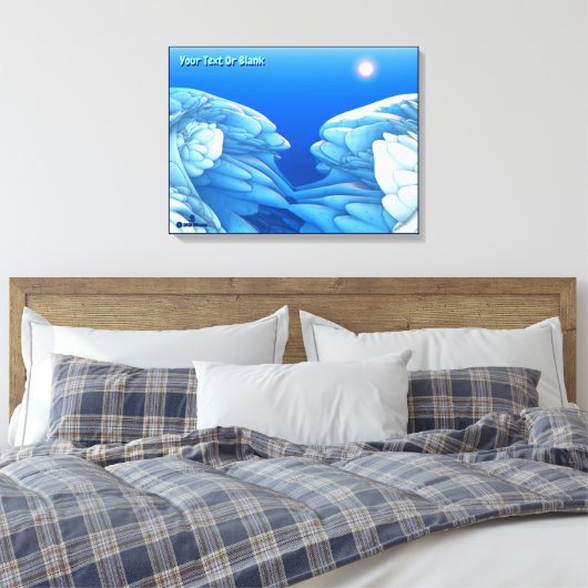 Bevroren golven canvas afdruk (Insitu (Slaapkamer))