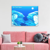 Bevroren golven canvas afdruk (Insitu (Woonkamer))