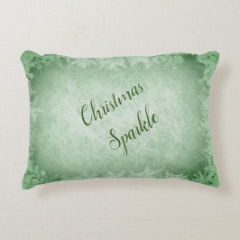 Bevroren groene kerstmug accent kussen