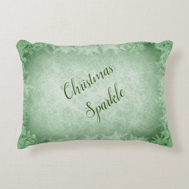 Bevroren groene kerstmug accent kussen (Voorkant)