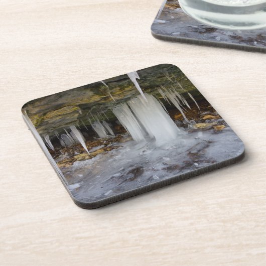 Bevroren grot bier onderzetter (Linkerzijde)