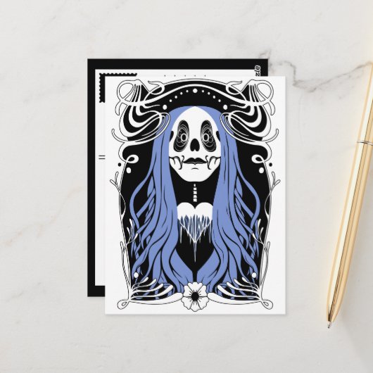 bevroren hart briefkaart (Voorkant / Achterkant in situ)