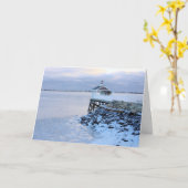 Bevroren haven Plymouth Massachusetts Kaart (Gele Bloem)