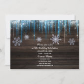 Bevroren Icicles Winter Wonderland Quinceañera Par Kaart (Achterkant)