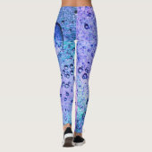Bevroren ijsachtergrond met roze en blauwe kleuren leggings (Achterkant)