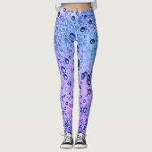 Bevroren ijsachtergrond met roze en blauwe kleuren leggings (Voorkant)