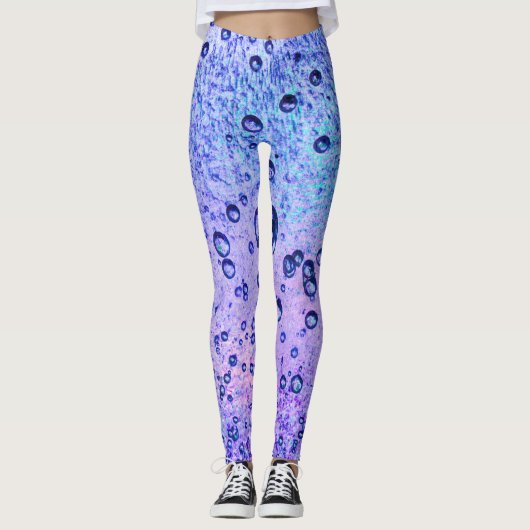 Bevroren ijsachtergrond met roze en blauwe kleuren leggings (Voorkant)