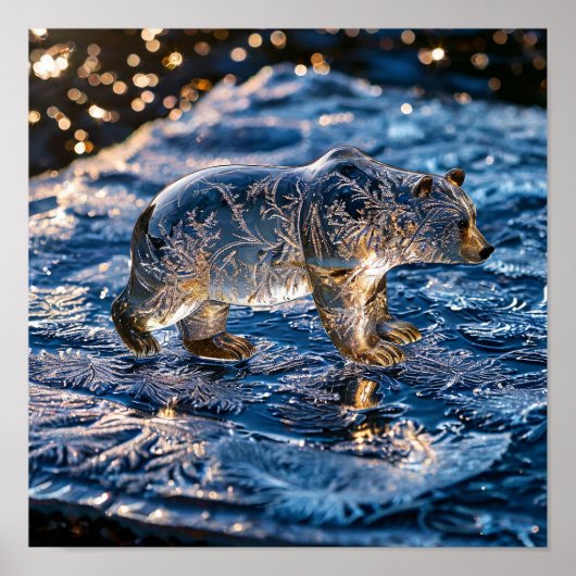 Bevroren ijsbeer poster (Voorkant)