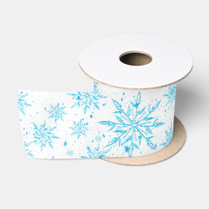 Bevroren ijskristal sneeuwvlok lint
