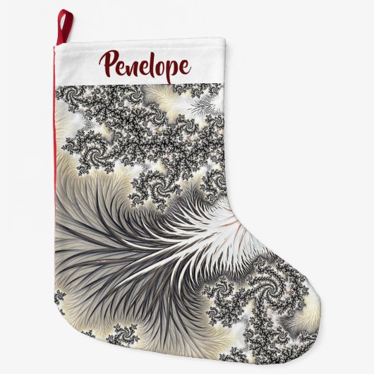 Bevroren ijskristallen, bevroren, zien er fractaal grote kerstsok (Voorkant)