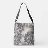 Bevroren ijskristallen Frozen Look Fractal Art Crossbody Tas (Achterkant)