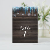 Bevroren Ijspegels Winter Wonderland Tafelnummer (Staand voorkant)
