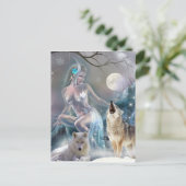 Bevroren in de winterperiode briefkaart (Staand voorkant)