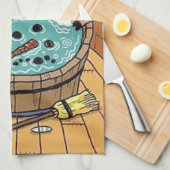 Bevroren in een hete buis theedoek (Quarter Fold)