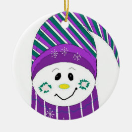 Bevroren in gestreept Pet en karf Keramisch Ornament