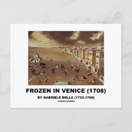 Bevroren in Venetië (1708) door Gabriele Bella Briefkaart