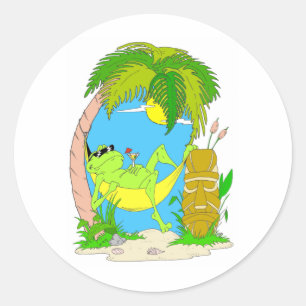 Bevroren kikker ronde sticker
