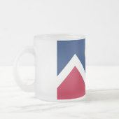Bevroren kleine glazen mok met vlag van Denver, VS (Links)