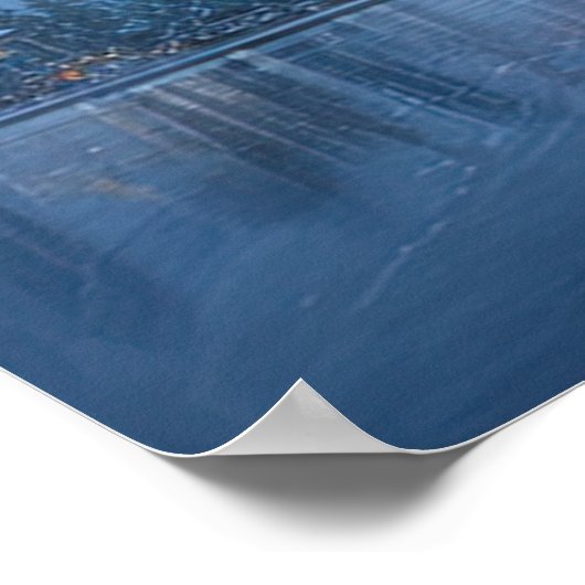 Bevroren klooster, winterlandschap poster (Hoek)