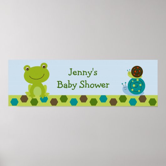 Bevroren knijpbord voor Baby shower banner Poster (Voorkant)