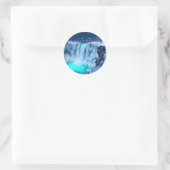 Bevroren Kristal Waterval Stickerblad Ronde Sticker (Tas)