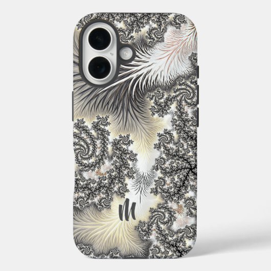 Bevroren kristallen van ijs, bevroren Fractal Mono Case-Mate iPhone Case (Achterkant)